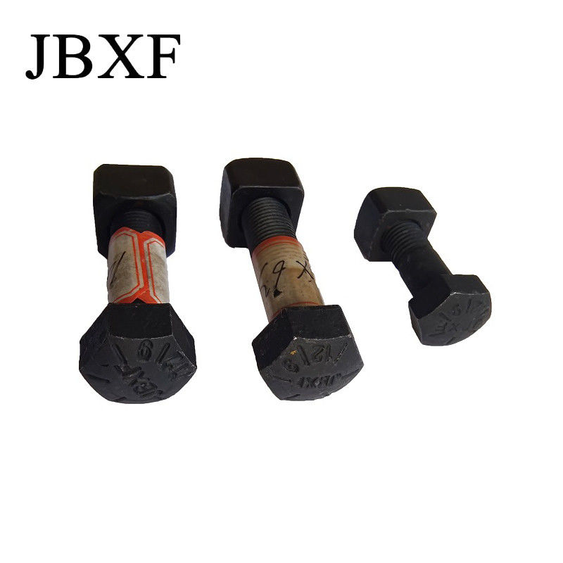 Cerrojo de zapatos de pista y tuerca M18 EX200-1 Cerrojo de cadena para trabajo pesado Volvo Caterpillar Komatsu Hyundai XCMG Kubota Sany Hitachi JCB Doosan Compatible